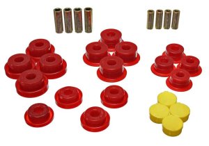 Jeep Wrangler TJ Control Arm Bushing Set - Front - Energy Suspension - Performance Polyurethane - Red - `97-`06 Jeep Wrangler TJ Control Arm Bushing Set - Front - Energy Suspension - Performance Polyurethane - Red - `97-`06